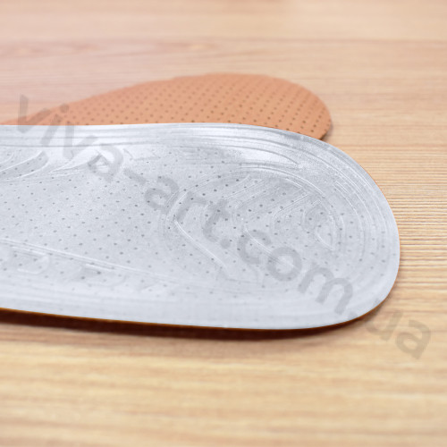 Стельки из геля покрыты кожей для усталых ног, универсальный размер, пара.